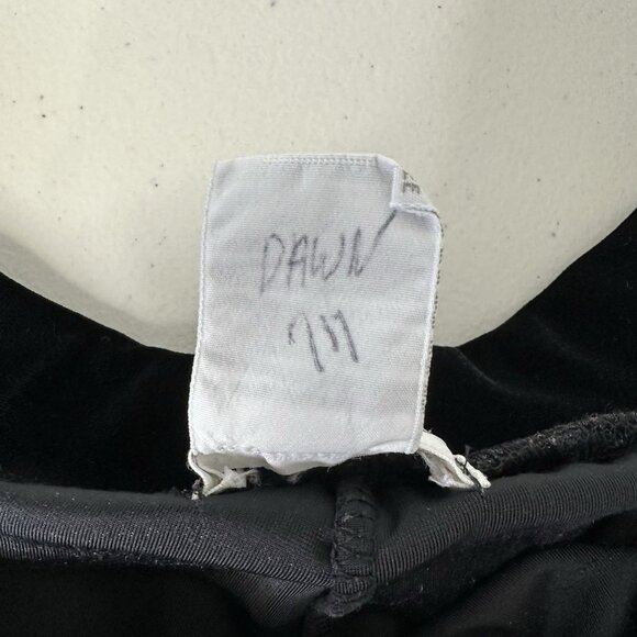 Jones New York Stirrup Pants Size 1X Black Velvet Pull on Vintage - Picture 7 of 8